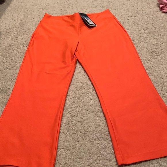 Nike Pants - Orange Nike Dri Fit Workout Pants NWT